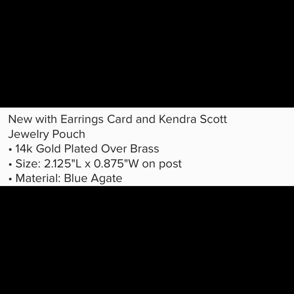 NWT Gorgeous Kendra Scott Blue Agate Earrings! - Picture 5 of 5